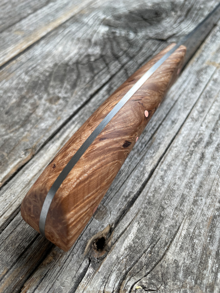 Mattei’s Boning/Fillet knife 6" — (Stainless) Maple Burl & Copper
