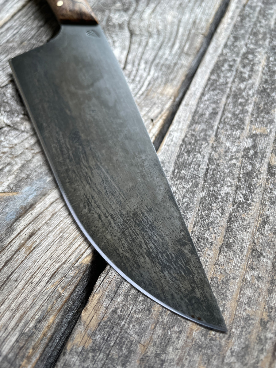 Western Mini-Chef's Knife — Spalted Maple & Copper
