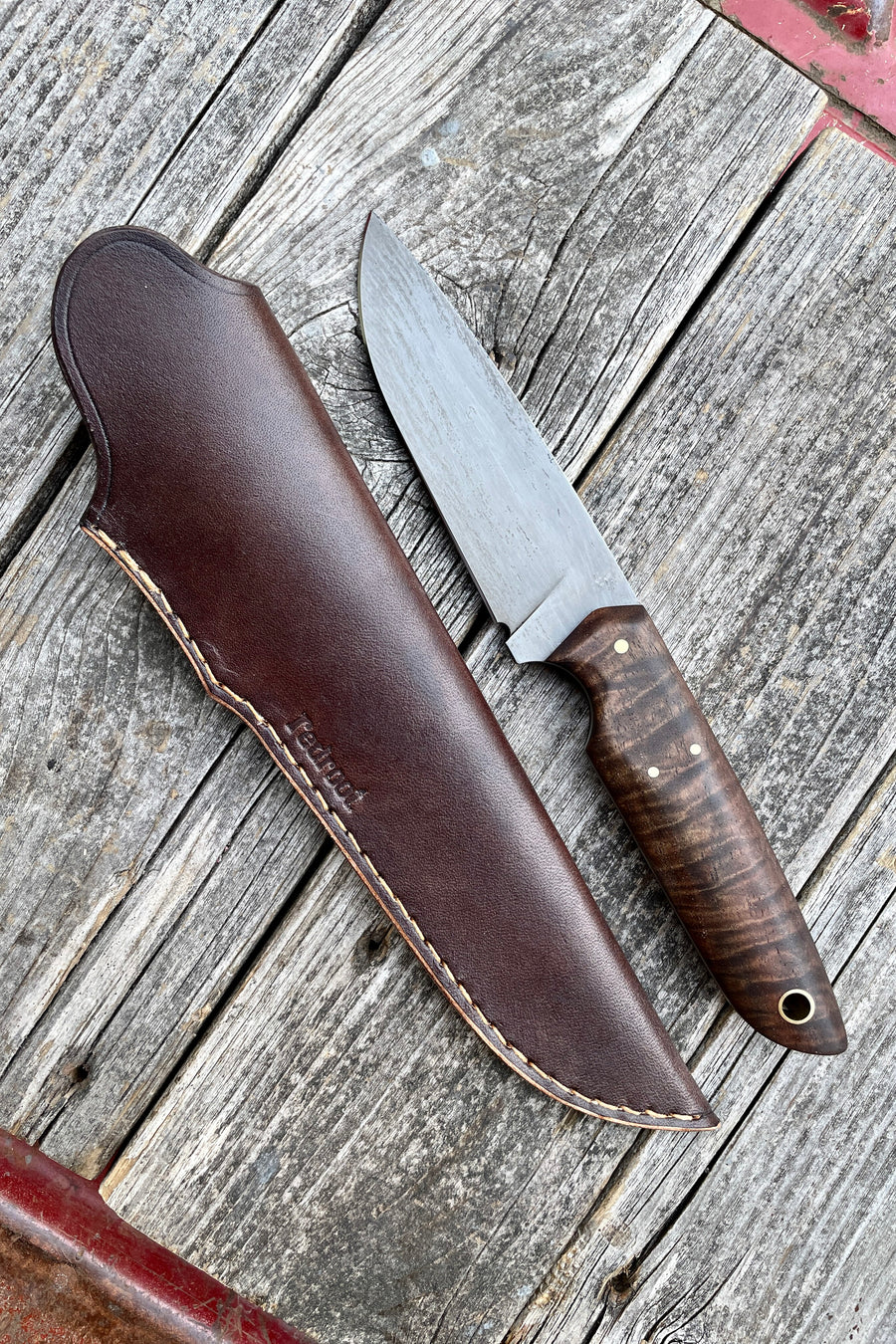 Drop-Point Harvester— Walnut & Brass