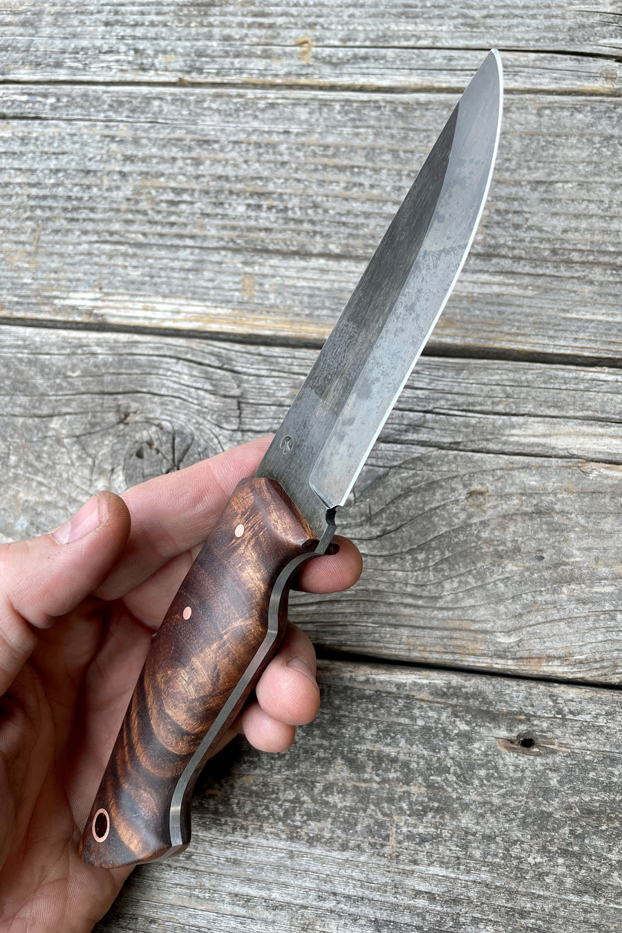 Valence Bushcrafter — Walnut burl & Copper