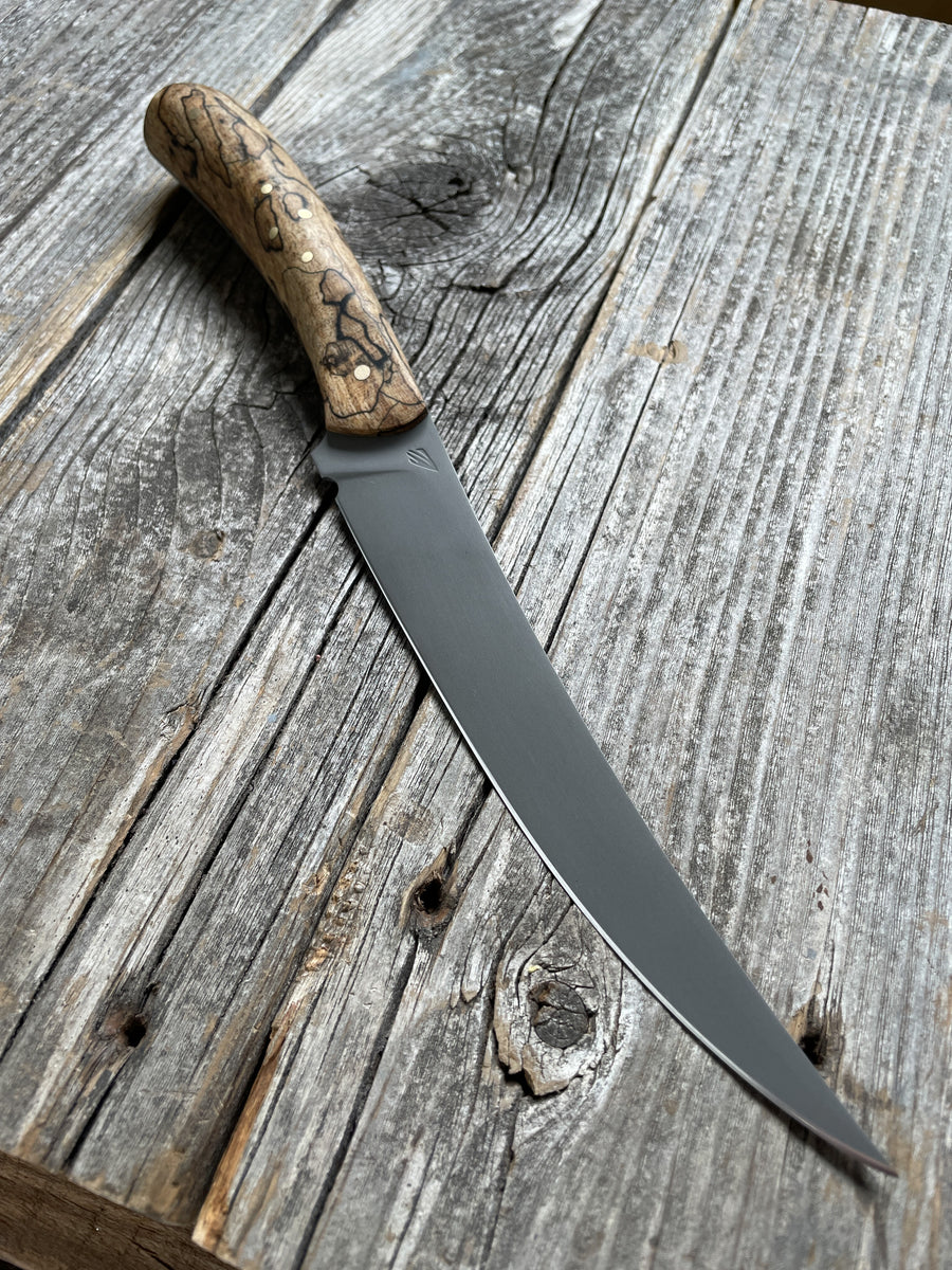 Mattei’s Boning/Fillet knife 6" — (Stainless) Spalted Maple & Brass