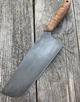 Western “Nakiri” Vegetable Knife— Quilted Maple & Copper