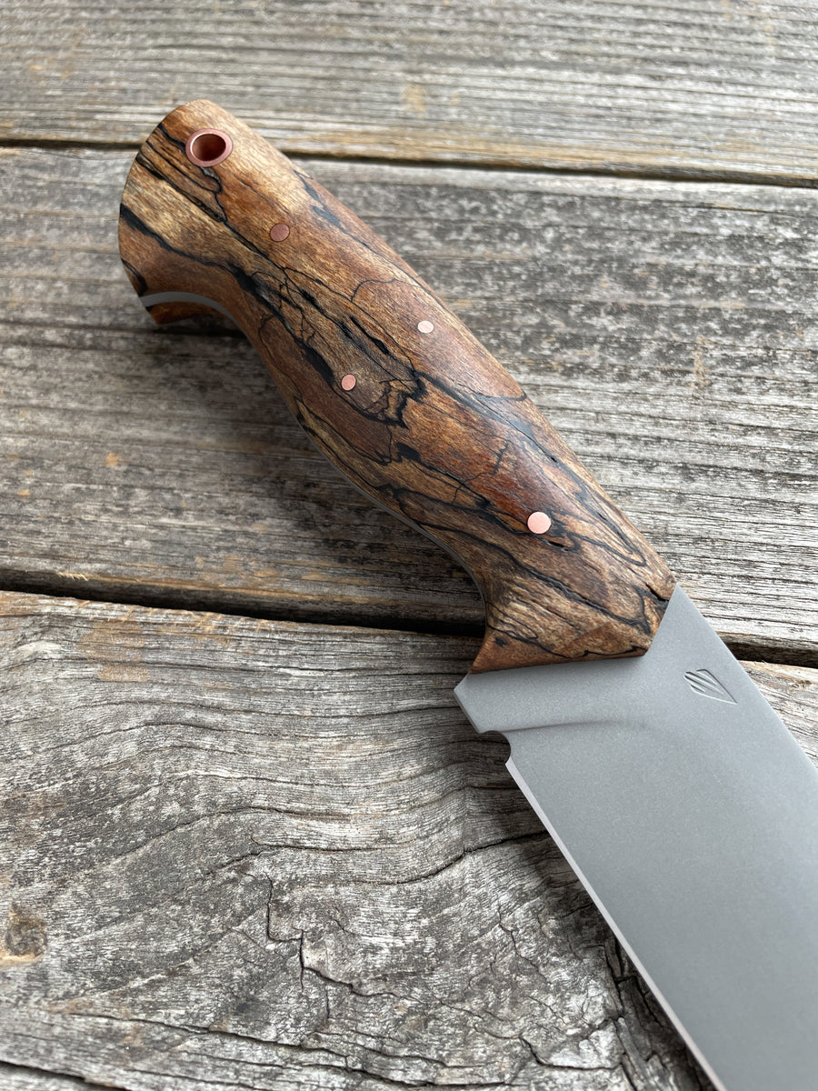 Prometheus Hunter — (stainless) Spalted Maple & Copper