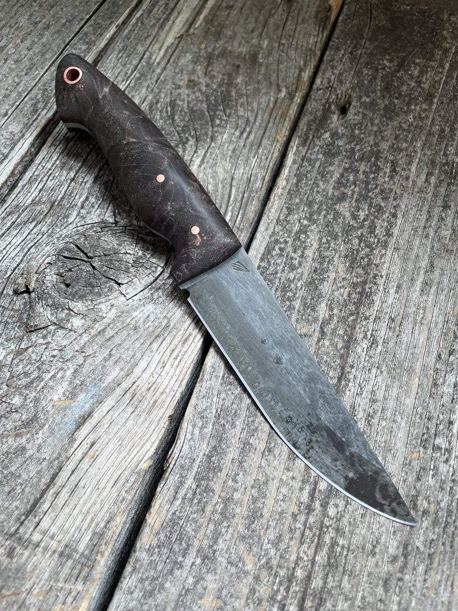 Valence Bushcrafter —  Dyed Maple Burl & Copper