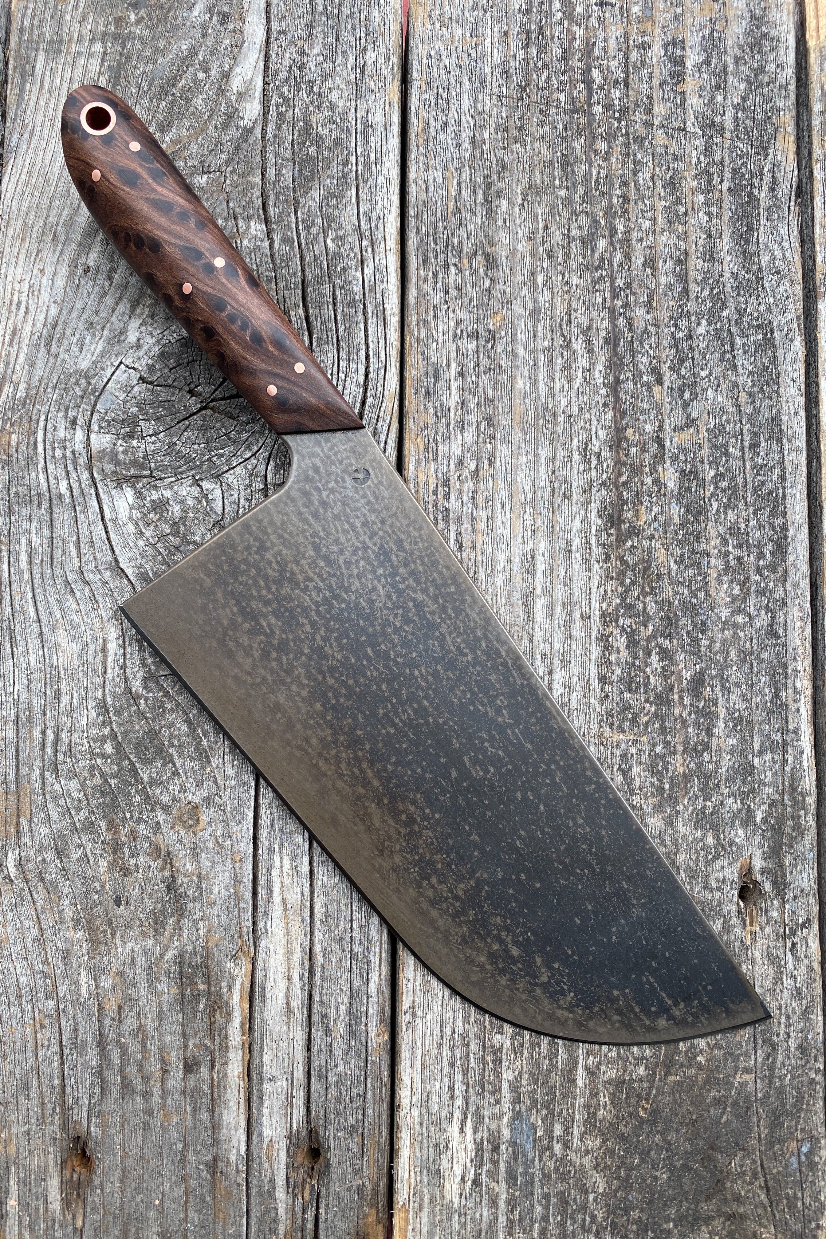 Western Cleaver 7” — Redwood Burl & Copper