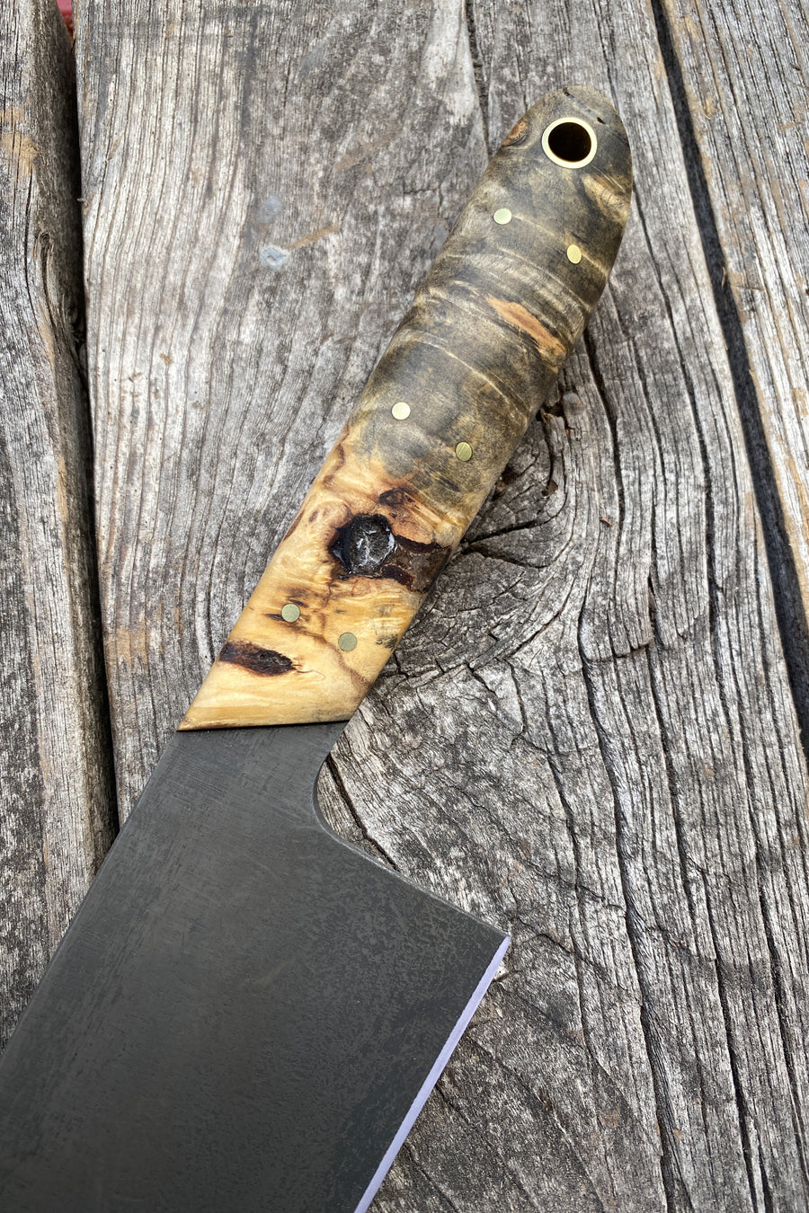 Western Chef’s Knife 7” — Buckeye Burl & Brass