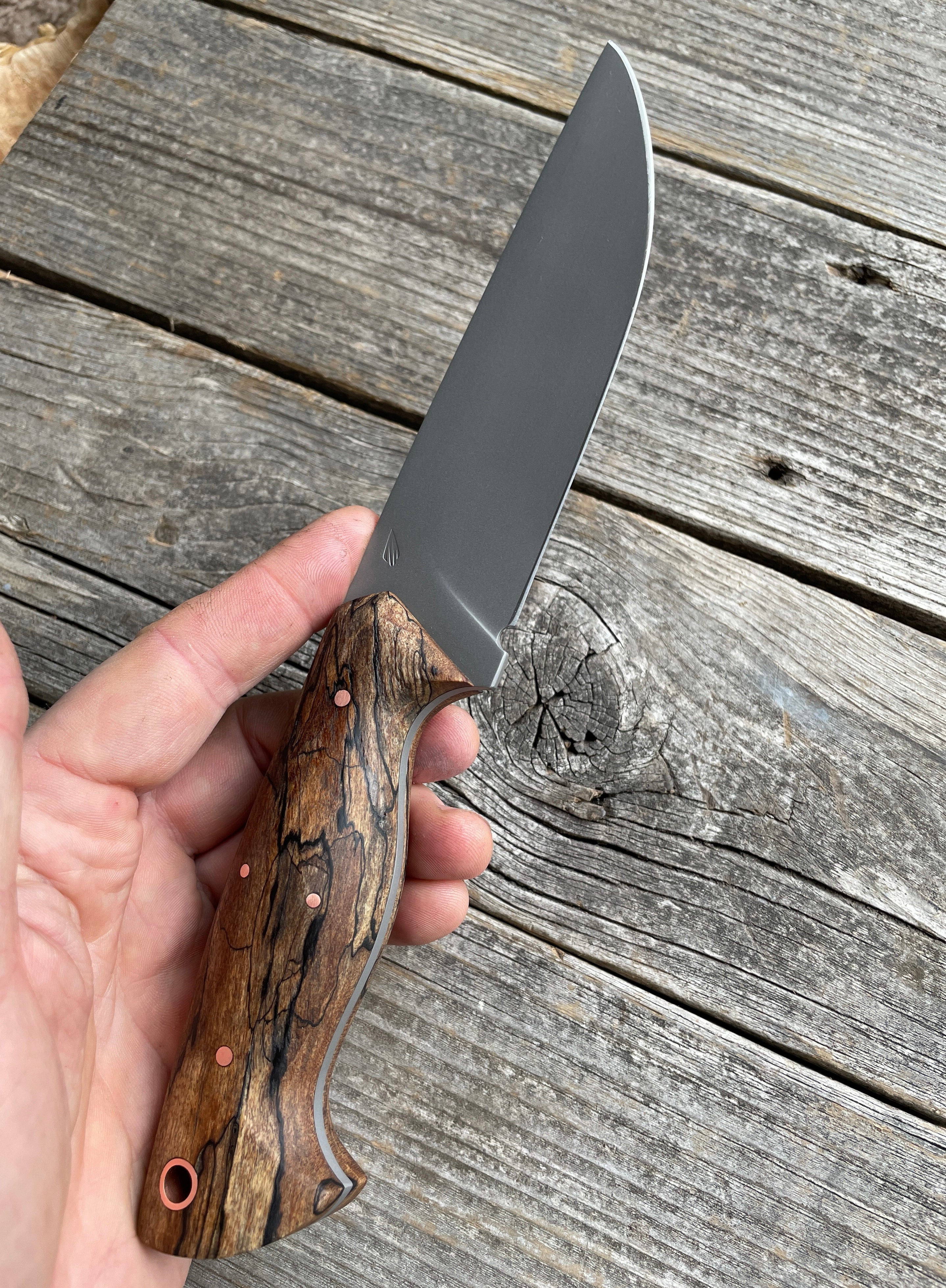 Prometheus Hunter — (stainless) Spalted Maple & Copper